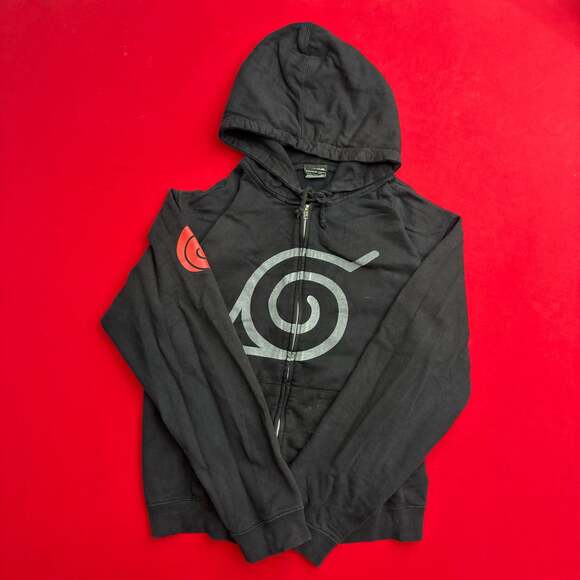 Shonen Jump Other - Vintage 2002 Shonen Jump’s Naruto Kakashi Graphic Zip Up Black Hoodie Size Mediu